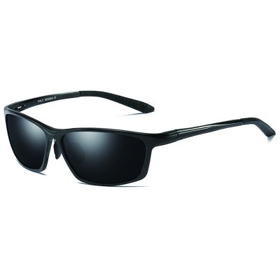 Custom Polarised sunglasses Al-Mg Thick frame sunglasses for men driving