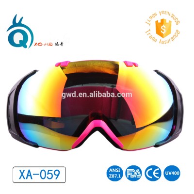 Interchangeable straps safety snowboarding custom snow goggles