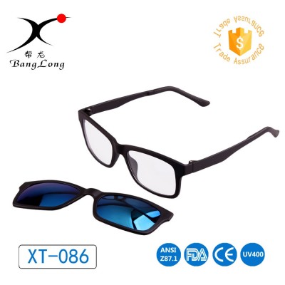 Cheap OEM tac polarized sunglasses UV400 fashion TR90 unisex magnet sunglasses with clips on glasses for driving